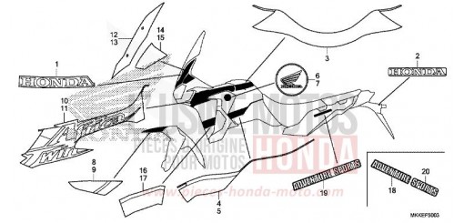MARK/STRIPE (4) CRF1000D2K de 2019
